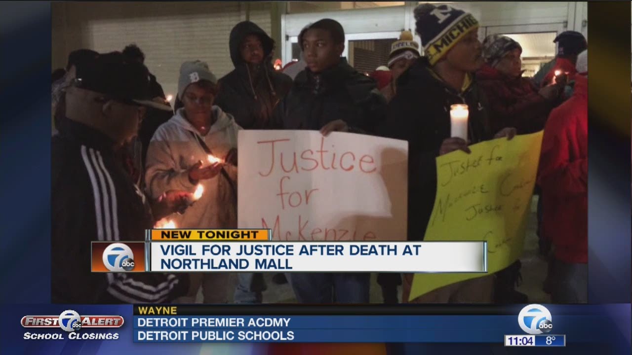 Vigil for justice after death at Northland Center mall