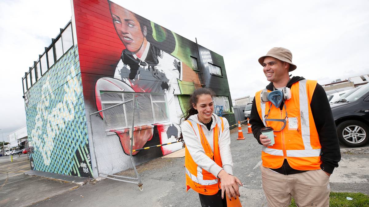 Northland artist produces mural for Women’s Rugby World Cup in Whangārei