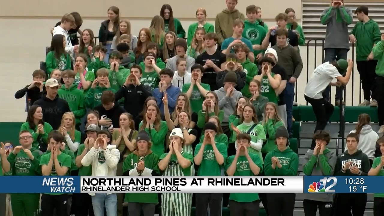 Northland Pines at Rhinelander Boys Basketball Highlights 1-27-23