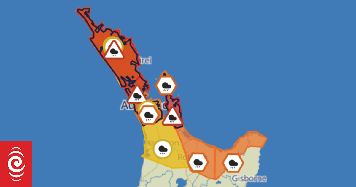 Northland declares state of emergency as it faces its first red heavy rain warning