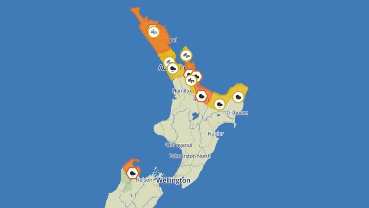 Heavy rain to hit Bay of Plenty, Nelson areas as severe weather moves across New Zealand