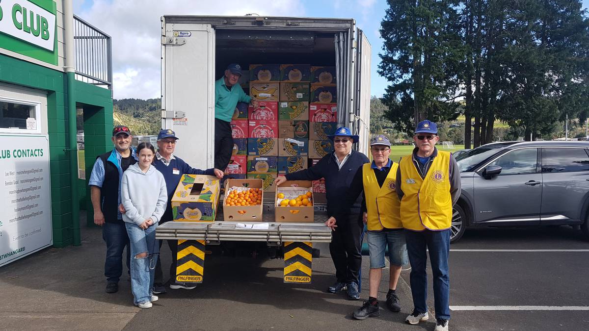 Tonnes of winter fruit from Whangārei Lions clubs to go to the South Island