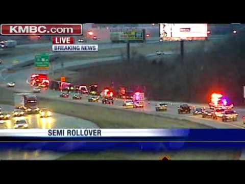 Overturned Semi Snarls Traffic On I-435 In Northland