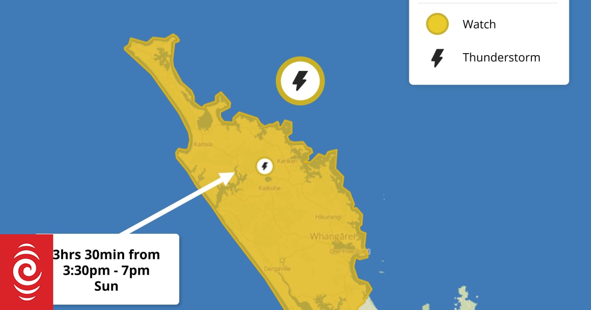 Fast-moving thunderstorms forecast for Northland